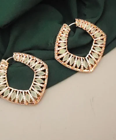 Glamaya American Diamond Earrings Semi Precious Stones 1 GLAM-ER-CZ-75-394539-85-10