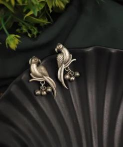 Glamaya Silver Replica Parrot Earring 2 GLAM-ER-OX-9-773787-11-10