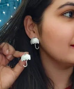 Glamaya Silver Replica Umbrella Earring 2 GLAM-ER-OX-18-315582-22-5