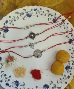 Glamaya Oxidized Rakhi Set Of 4 Pc 2 GLAM-CB-OX-20-156016-37-5