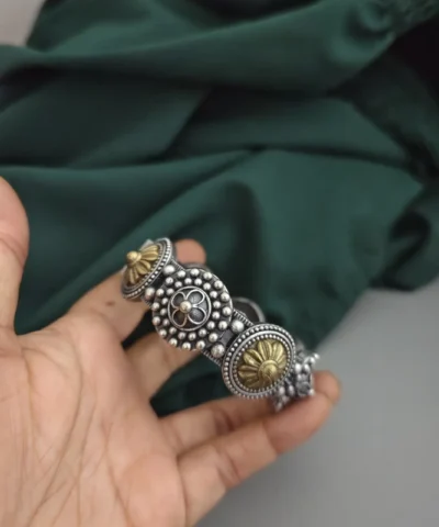 Glamaya Silver Lookalike Two Tone Bangle 2 GLAM-BB-TT-115-780480-160-2