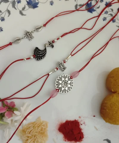 Glamaya Oxidized Rakhi Set Of 4 Pc 1 GLAM-CB-OX-20-029599-37-5