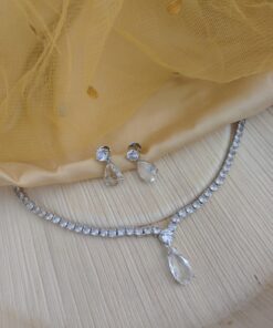 Glamaya Cz Deepika Inspired Necklace Earring Set 4 GLAM-CN-CZ-75-976843-95-4