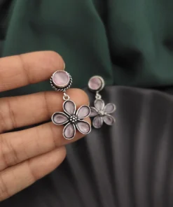 Glamaya Semi Precious Stone Flower Earring 2 GLAM-ER-ST-22-978319-43-5