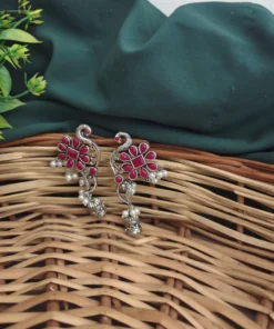 Glamaya Oxidised Peacock Jhumki Earring 9 GLAM-ER-OX-10-552650-17-5 Glamaya Oxidised Peacock Jhumki Earring 9 GLAM-ER-OX-10-552650-17-5