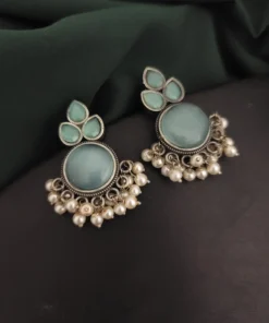 Glamaya Monalisa Stone Silver Lookalike Stud Earring 10 1 GLAM-ER-ST-20-145269-37-5