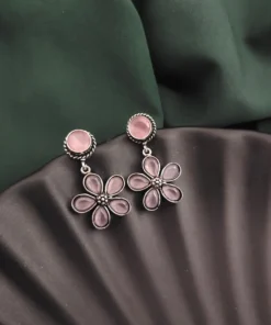 Glamaya Semi Precious Stone Flower Earring 1 GLAM-ER-ST-22-978319-43-5