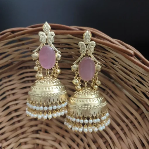 Glamaya Raha Golden Light Weight Jhumka 4 GLAM-ER-MF-90-530431-123-5 Glamaya Raha Golden Light Weight Jhumka 4 GLAM-ER-MF-90-530431-123-5