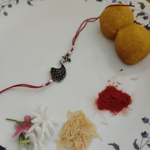 Glamaya Oxidised Peacock Rakhi 1 GLAM-BB-OX-8F3-165228-15-3