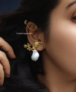 Glamaya Mohini Matte Polish Pearl Earcuff Earring 3 GLAM-ER-CO-36-858420-60-5