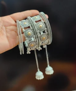 Glamaya Reshma Oxidised Two Bangles Set 1 GLAM-CB-OX-37-834873-57-5