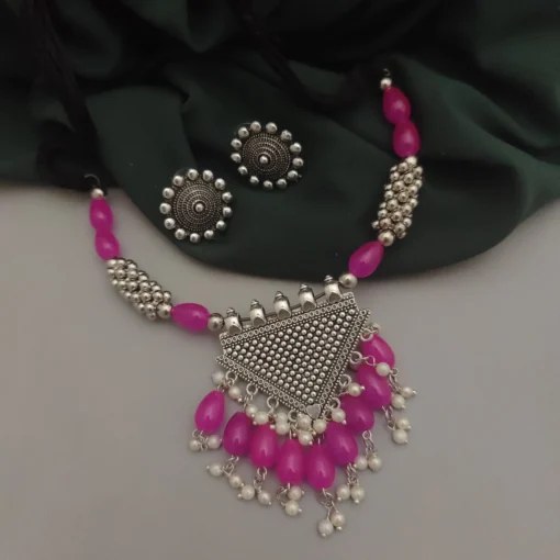 Glamaya Inaya Oxidised Ghungroo Necklace Set 2 GLAM-CN-OX-15F7-421457-25-7 Glamaya Inaya Oxidised Ghungroo Necklace Set 2 GLAM-CN-OX-15F7-421457-25-7