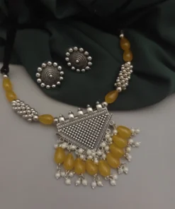 Glamaya Inaya Oxidised Ghungroo Necklace Set 1 GLAM-CN-OX-15F7-421457-25-7