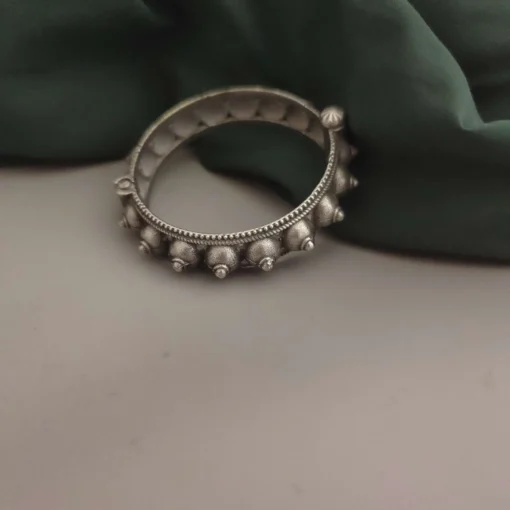 Glamaya Adya Silver Replica Brass Screw Openable Bangle 2 GLAM-BB-BR-25-143805-35-8 Glamaya Adya Silver Replica Brass Screw Openable Bangle 2 GLAM-BB-BR-25-143805-35-8