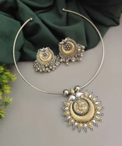 Glamaya Aurea Hasli Necklace Earring Set 2 GLAM-CN-OX-30-412446-55-3