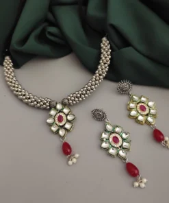 Glamaya Oxidised Ghungroo Fusion Necklace Earring Set 6 GLAM-CN-OX-18-233443-33-5 Glamaya Oxidised Ghungroo Fusion Necklace Earring Set 6 GLAM-CN-OX-18-233443-33-5