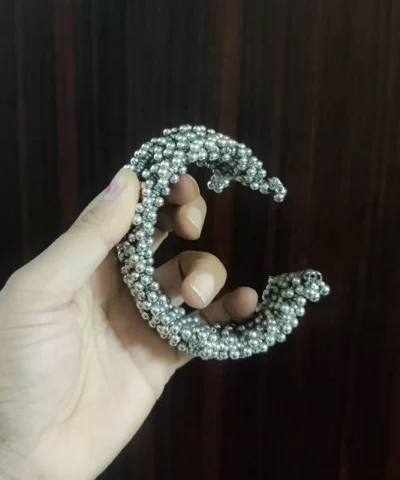 Glamaya Oxidized Adjustable Ghungroo Bracelet Kada 2 GLAM-BB-OX-14-605493-19-5