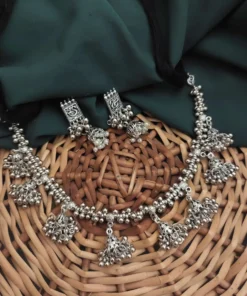 Glamaya Akshara Jhumki Necklace Earring Set 1 GLAM-CN-OX-23F3-750314-45-3