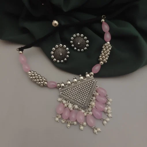 Glamaya Inaya Oxidised Ghungroo Necklace Set 4 GLAM-CN-OX-15F7-421457-25-7 Glamaya Inaya Oxidised Ghungroo Necklace Set 4 GLAM-CN-OX-15F7-421457-25-7