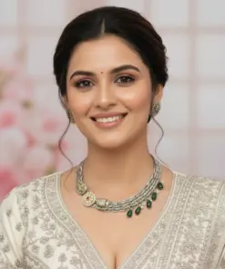 Elegant Hasli Choker Necklace Set with Elephant Design 1 Glamaya Elegant Hasli Choker Necklace Set with Elephant Design