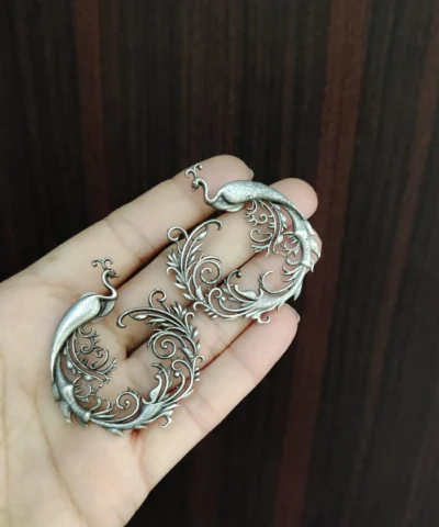 Glamaya Oxidized Silver Lookalike Antique Peacock Earring 2 GLAM-ER-OX-2F5-214029-9-2