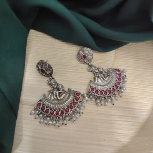 Glamaya Radhekrishna Dangle Silver Replica Earring 10 GLAM-ER-OX-25F7-249601-43-7 Glamaya Radhekrishna Dangle Silver Replica Earring 10 GLAM-ER-OX-25F7-249601-43-7