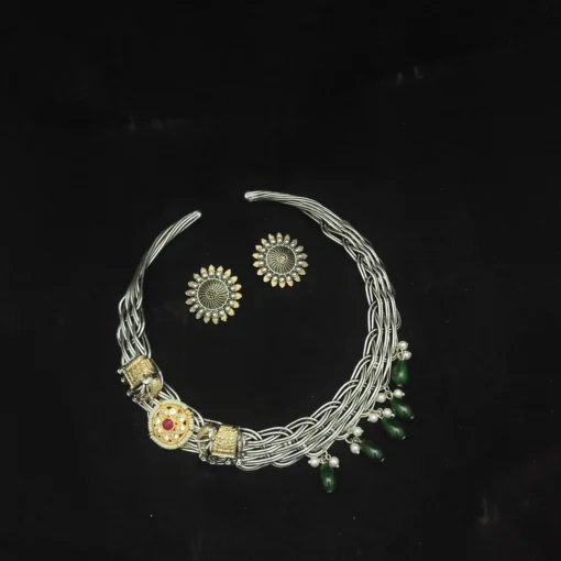 Glamaya Lavanya Fusion Hasli Nekclace Earring Set 5 GLAM-CN-OX-22-835235-35-10 Glamaya Lavanya Fusion Hasli Nekclace Earring Set 5 GLAM-CN-OX-22-835235-35-10