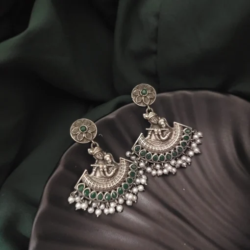 Glamaya Radhekrishna Dangle Silver Replica Earring 3 GLAM-ER-OX-25F7-249601-43-7 Glamaya Radhekrishna Dangle Silver Replica Earring 3 GLAM-ER-OX-25F7-249601-43-7