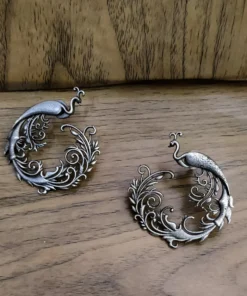 Glamaya Oxidized Silver Lookalike Antique Peacock Earring 1 GLAM-ER-OX-2F5-214029-9-2