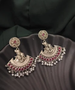 Glamaya Radhekrishna Dangle Silver Replica Earring 4 GLAM-ER-OX-25F7-249601-43-7 Glamaya Radhekrishna Dangle Silver Replica Earring 4 GLAM-ER-OX-25F7-249601-43-7