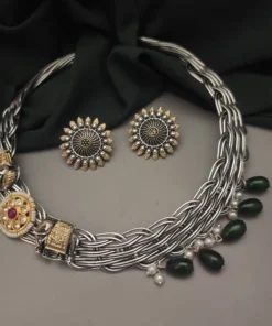 Glamaya Lavanya Fusion Hasli Nekclace Earring Set 2 GLAM-CN-OX-22-835235-35-10
