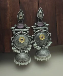 Glamaya Falguni Silver Replica Monalisa Jhumka Earring 6 GLAM-ER-OX-100-388732-123-5 Glamaya Falguni Silver Replica Monalisa Jhumka Earring 6 GLAM-ER-OX-100-388732-123-5