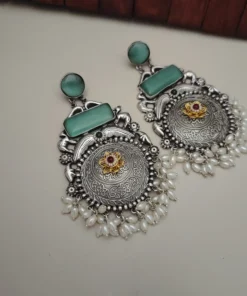 Glamaya Jasleen Silver Replica Dangles Earring 1 GLAM-ER-OX-166F7-237267-205-3 Glamaya Jasleen Silver Replica Dangles Earring 1 GLAM-ER-OX-166F7-237267-205-3
