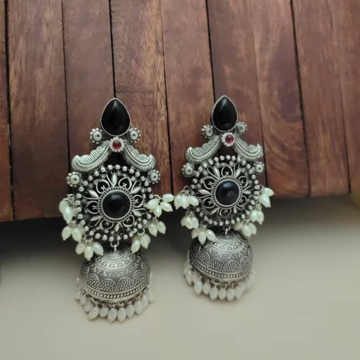 Glamaya Taksha Silver Lookalike Light Weight Jhumka Earring 3 GLAM-ER-OX-40-428296-55-10 Glamaya Taksha Silver Lookalike Light Weight Jhumka Earring 3 GLAM-ER-OX-40-428296-55-10