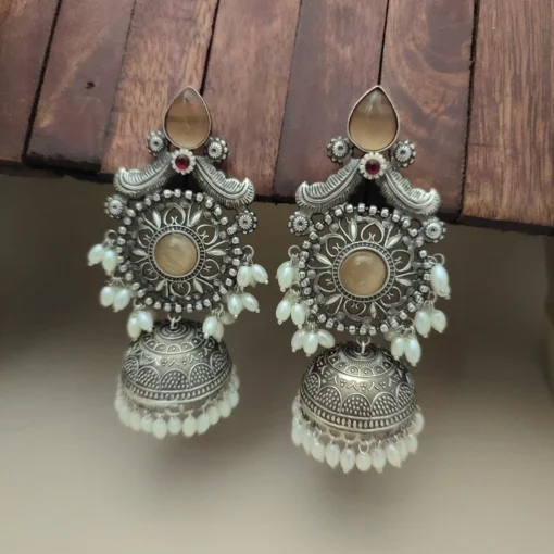 Glamaya Taksha Silver Lookalike Light Weight Jhumka Earring 11 GLAM-ER-OX-40-428296-55-10 Glamaya Taksha Silver Lookalike Light Weight Jhumka Earring 11 GLAM-ER-OX-40-428296-55-10
