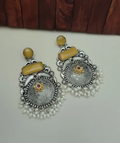 Glamaya Jasleen Silver Replica Dangles Earring 3 GLAM-ER-OX-166F7-237267-205-3