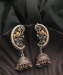 Glamaya Sneha Oxidized Two Tone Earcuff Earring 2 GLAM-ER-TT-26F7-969437-49-3