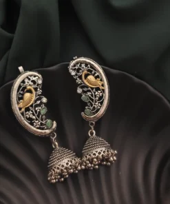 Glamaya Sneha Oxidized Two Tone Earcuff Earring 3 GLAM-ER-TT-26F7-969437-49-3