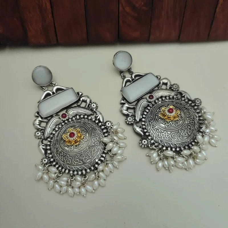 Glamaya Jasleen Silver Replica Dangles Earring 8 GLAM-ER-OX-166F7-237267-205-3