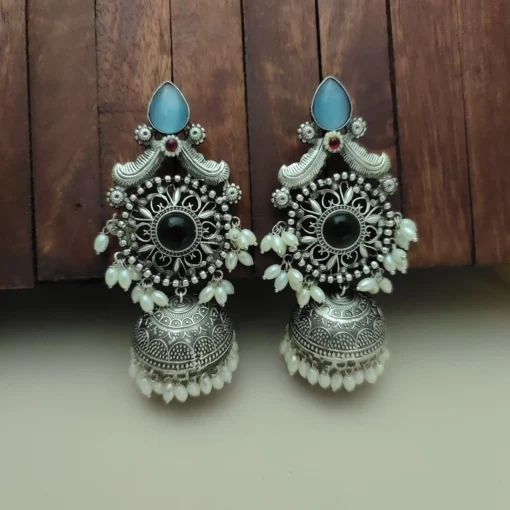 Glamaya Taksha Silver Lookalike Light Weight Jhumka Earring 2 GLAM-ER-OX-40-428296-55-10 Glamaya Taksha Silver Lookalike Light Weight Jhumka Earring 2 GLAM-ER-OX-40-428296-55-10