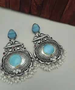 Glamaya Lakshita Silver Replica Dangles Earring 9 GLAM-ER-OX-100-788165-123-5 Glamaya Lakshita Silver Replica Dangles Earring 9 GLAM-ER-OX-100-788165-123-5