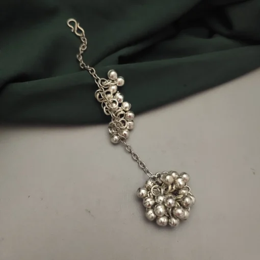 Glamaya Anika Oxidised Ghungroo Maangtikka 1 GLAM-HA-OX-16F7-945442-38-3