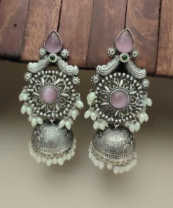 Glamaya Taksha Silver Lookalike Light Weight Jhumka Earring 12 GLAM-ER-OX-40-428296-55-10 Glamaya Taksha Silver Lookalike Light Weight Jhumka Earring 12 GLAM-ER-OX-40-428296-55-10