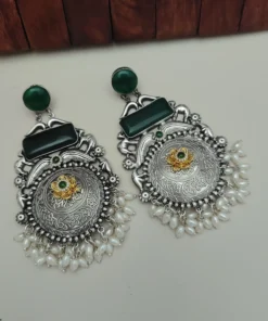 Glamaya Jasleen Silver Replica Dangles Earring 5 GLAM-ER-OX-166F7-237267-205-3 Glamaya Jasleen Silver Replica Dangles Earring 5 GLAM-ER-OX-166F7-237267-205-3