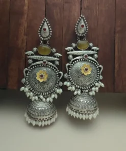 Glamaya Falguni Silver Replica Monalisa Jhumka Earring 7 GLAM-ER-OX-100-388732-123-5 Glamaya Falguni Silver Replica Monalisa Jhumka Earring 7 GLAM-ER-OX-100-388732-123-5