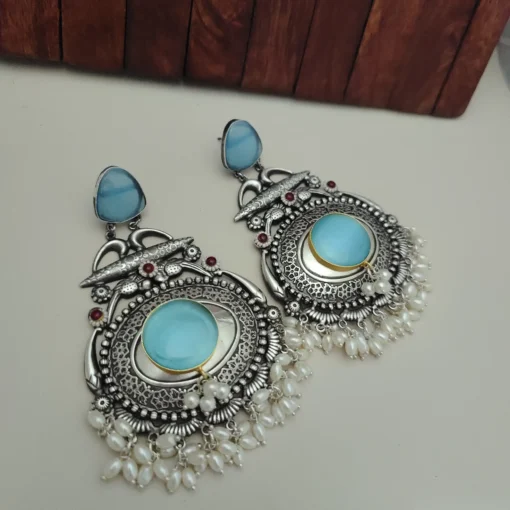 Glamaya Lakshita Silver Replica Dangles Earring 7 GLAM-ER-OX-100-788165-123-5 Glamaya Lakshita Silver Replica Dangles Earring 7 GLAM-ER-OX-100-788165-123-5