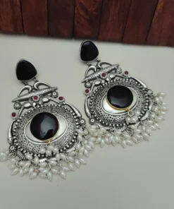 Glamaya Lakshita Silver Replica Dangles Earring 5 GLAM-ER-OX-100-788165-123-5 Glamaya Lakshita Silver Replica Dangles Earring 5 GLAM-ER-OX-100-788165-123-5