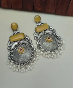 Glamaya Jasleen Silver Replica Dangles Earring 4 GLAM-ER-OX-166F7-237267-205-3