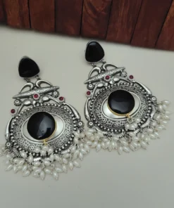 Glamaya Lakshita Silver Replica Dangles Earring 4 GLAM-ER-OX-100-788165-123-5 Glamaya Lakshita Silver Replica Dangles Earring 4 GLAM-ER-OX-100-788165-123-5
