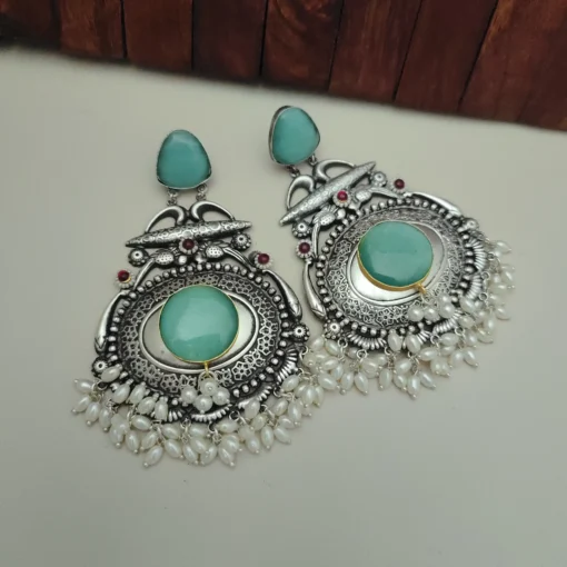 Glamaya Lakshita Silver Replica Dangles Earring 6 GLAM-ER-OX-100-788165-123-5 Glamaya Lakshita Silver Replica Dangles Earring 6 GLAM-ER-OX-100-788165-123-5